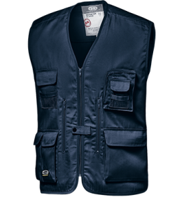 Gilet SIR REPORTER poli/cot blu